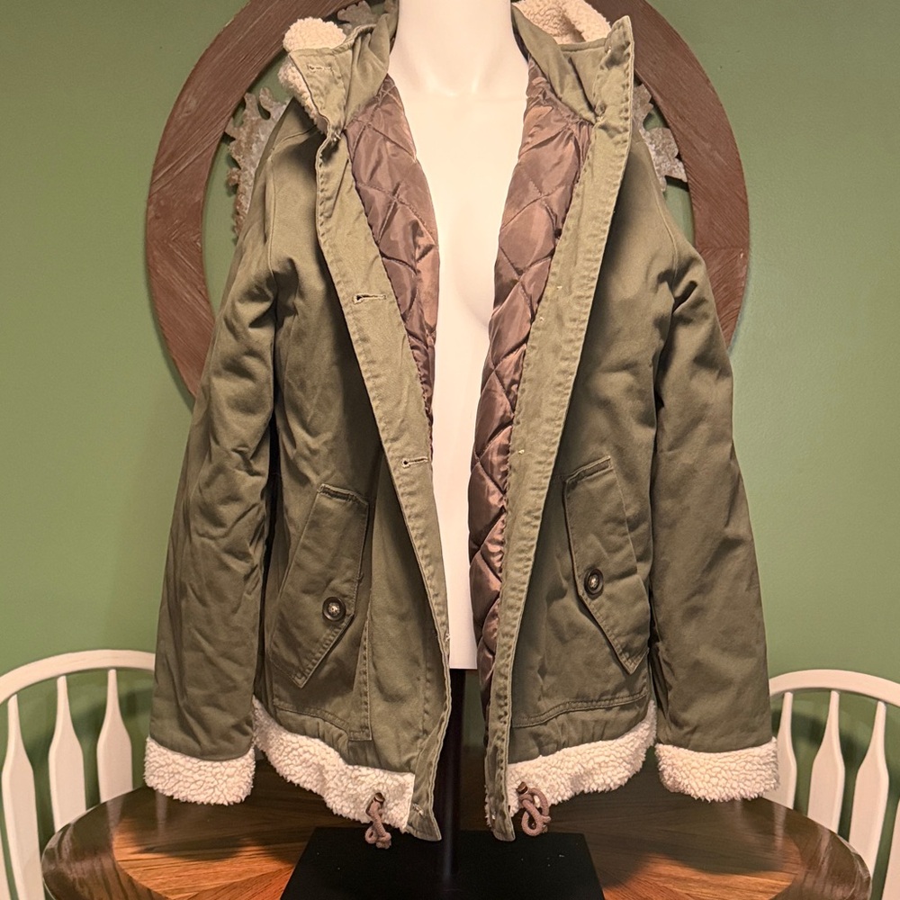 Arizona Jean Co. Olive Sherpa-Lined Women’s Jacket